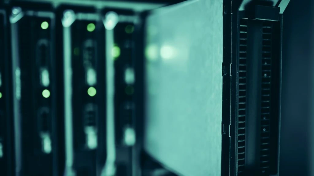 Server rack 1U W Computer in laboratorio